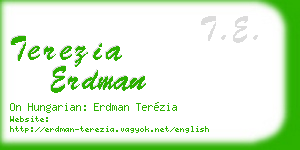 terezia erdman business card